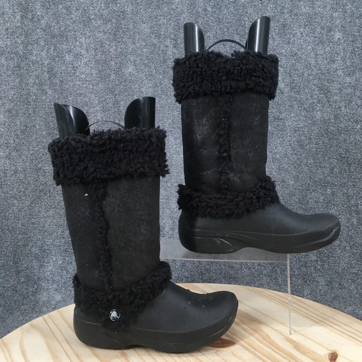 Crocs Duet Max II Faux Fur Lined Insulated Winter Boots Black Mens 7 Women\'s 9 NEW with tags, CROCS Duet Max II insulated | Mercari main image 2