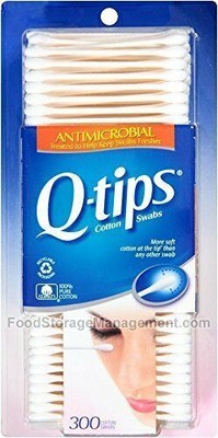 Q Tips Cotton Swabs Soft Antimicrobial 100% Pure Cotton Gentle 300 ct Pack of 24
