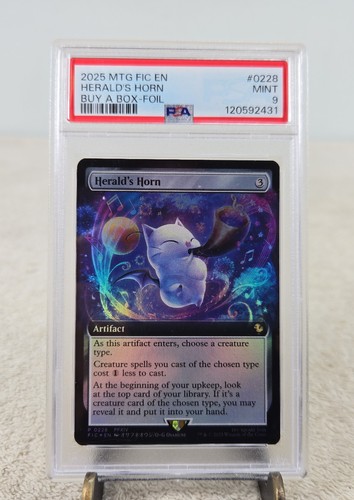 MTG Herald's Horn Foil Magic: Final Fantasy Commander FIC PSA 9 MINT