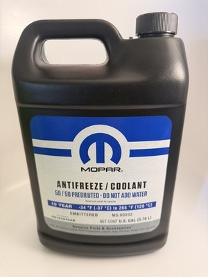 Mopar 68163849AC Engine Coolant Antifreeze 10 Year 50/50 Prediluted 1 Gallon OEM