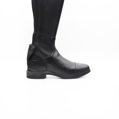 Ariat Herren Devon hohe Reitstiefel runde Spitze schwarz Leder Reißverschluss hinten UK 10