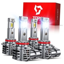 9005 9006 Light Bulbs Combo, 64000LM 6500K White 800 Super Bright 9005 9006