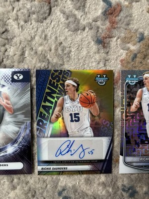 Topps Bowman University 2025-26 Lot 3 Cards Richie Saunders BYU Auto Parallel