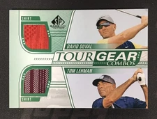 David Duval and Tom Lehman 2021 Upper Deck SP Game Used Golf Tour Gear Combos