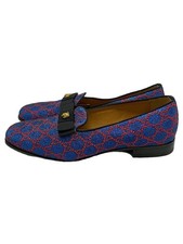 Mens GUCCI GUCCI Opera Pumps Loafers Tiger Head US7.5 BLU 496255