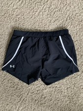 Under Armour Heatgear women s size medium loose fit black 3.5 lined shorts