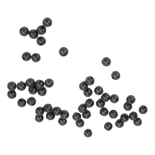 (Schwarz) 50 Stück 8mm Space Beans Set Silica Gel Angelschnur Stopper Kollis NS - Bild 16 von 24