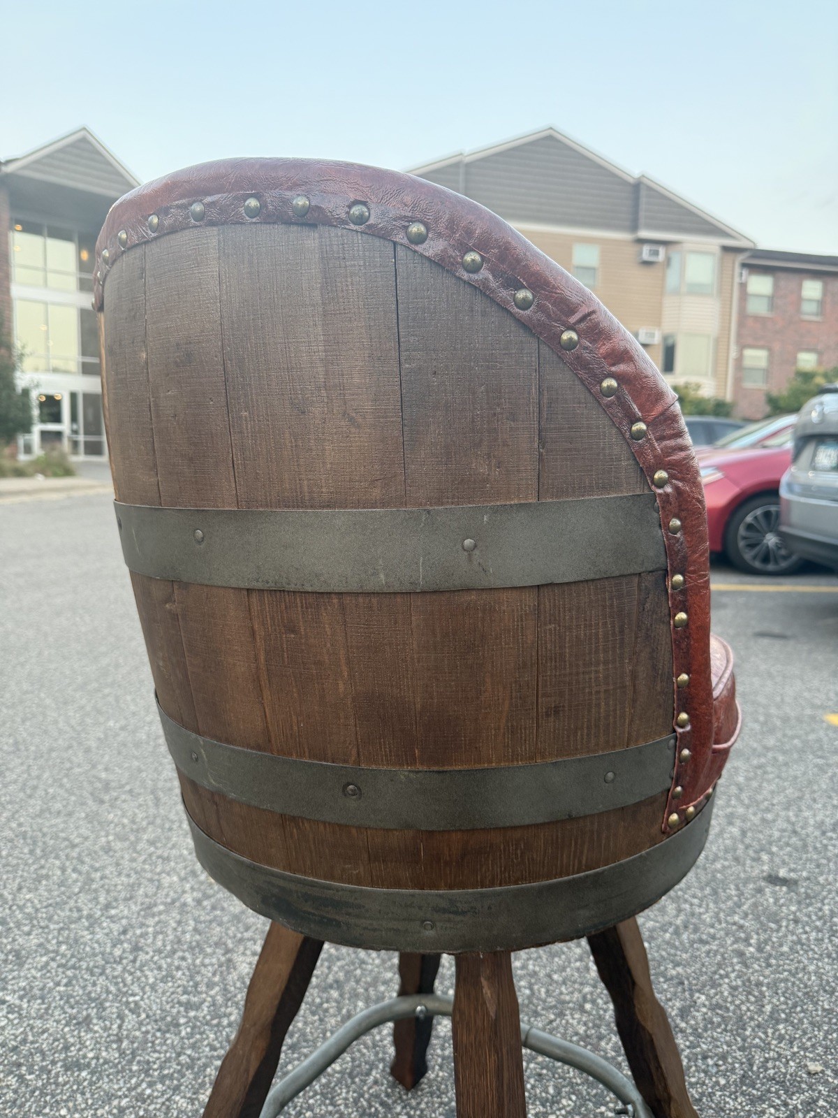 Luxury Wine Barrel Bar Stool (Bar Stool - Pub Stool - Whiskey Barrel Bar Stool) 