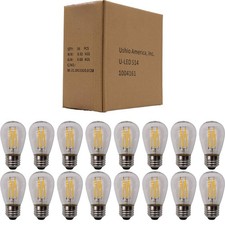 16-pack Outdoor S14 Led Bulbs 2700k Warm White E26 String Marquees Sign Lights