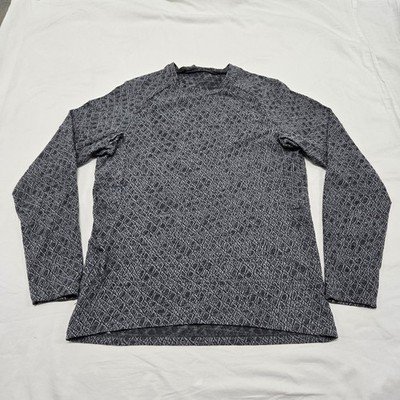EUC Men's MEDIUM Lululemon Surge Warm Crew Pullover Framework Jacquard Rhino AOP