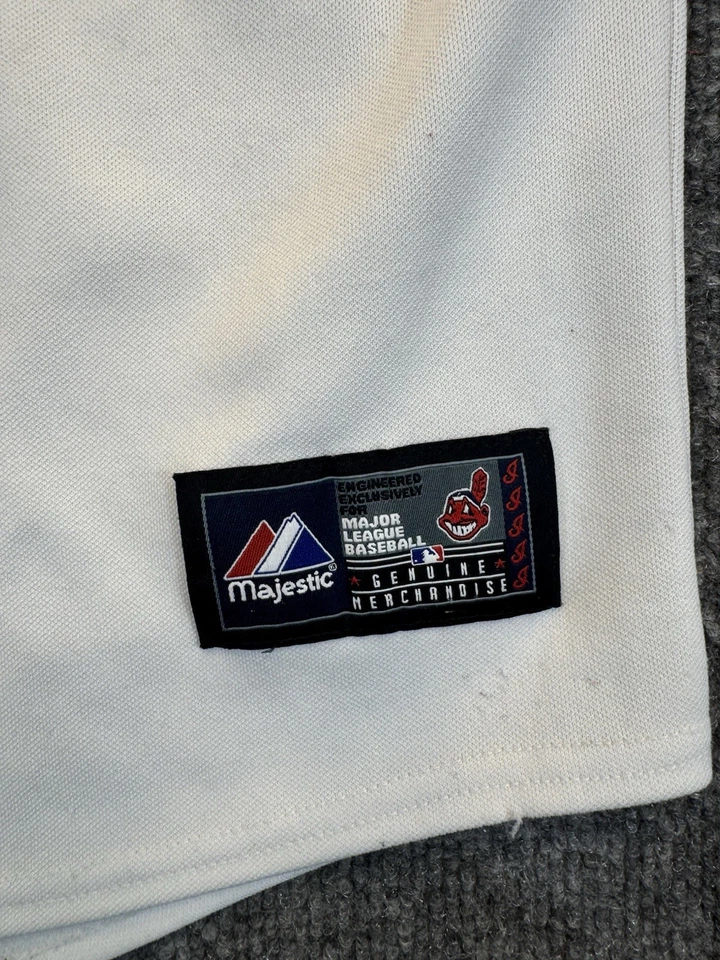 Cleveland Indians Grady Sizemore #24 Jersey Men’s Medium Majestic MLB White - Image 3 of 4