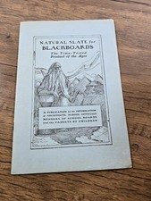 1920 Natural Slate for Blackboards Trade Catalog Pen Argyl Pennsylvania