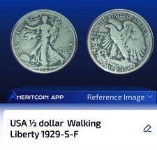 Tough Date!! 1929-S Silver Walking Liberty. Nice Details, Hands, Robe And More.