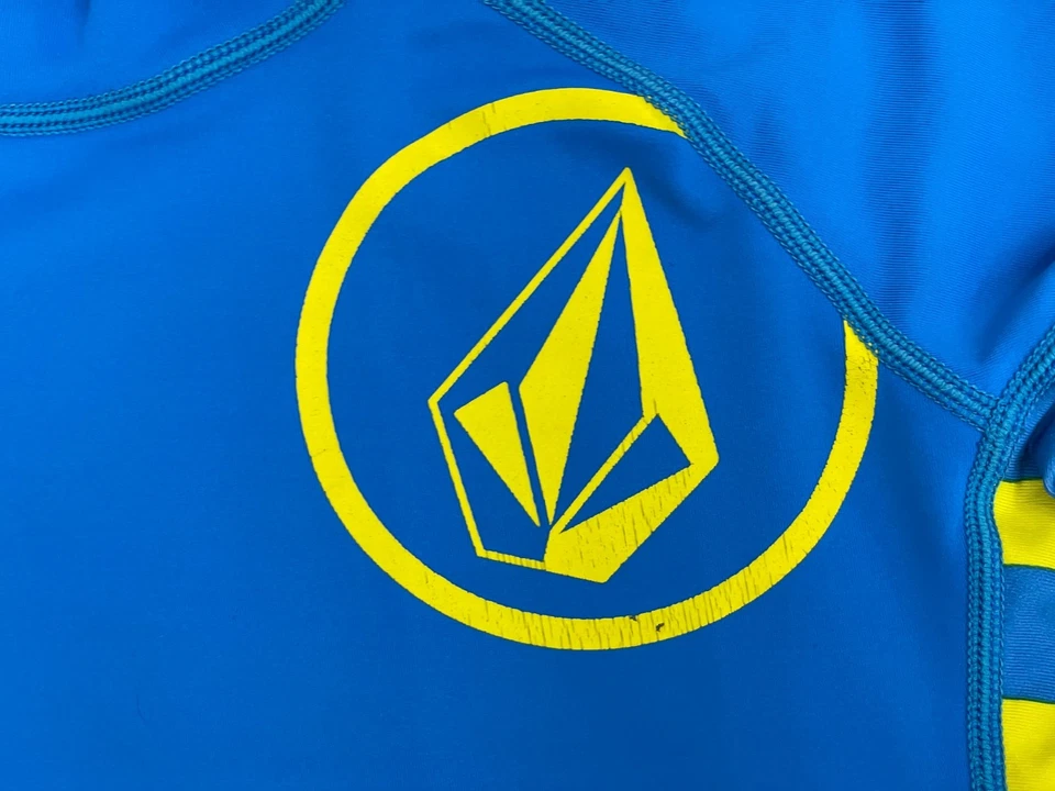 Volcom мужской S синий сжатия верхний длинным рукавом пикирования рубашка купальный костюм Rash Guard - Изображение 2 из 4