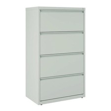 Alera HLF3054LG Lateral File, 4 Legal/letter-size File Drawers, Light Gray, 30"