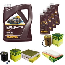 MANN Inspektionspaket 9L MANNOL Longlife 504/507 5W-30 f&uuml;r Mercedes W463