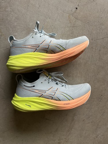 ASICS Men's Gel-Nimbus 26 Paris Running Shoes, Cool Grey/Safety Yellow