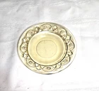 FEDERAL GLASS DEPRESSION yellow ROSEMARY AMBER, just one 6" SAUCER, 1930s, VTG