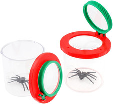 Magnifying Insect Box, Plastic Bug Viewer, 3X and 6X Magnifier, Bug Cage, Insect