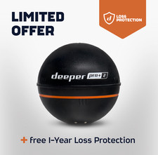Deeper PRO+ 2 GPS Sonar Fish Finder + Free 1-Year Loss Protection