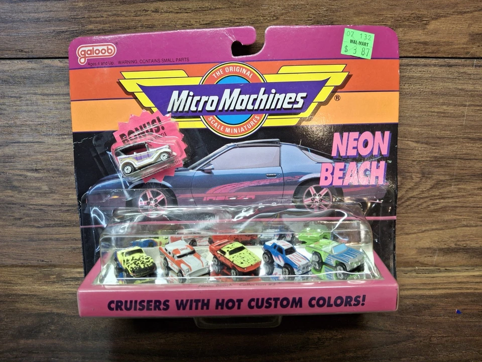 1991 Micro Machines (Rare) #2 Neon Beach Collection Sealed Bonus Galoob 6400 NIB - Image 2 of 4