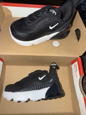 BOYS TODDLER NIKE AIR MAX 270 BLACK/WHITE-ANTHRACITE DD1646-002-SIZE 4