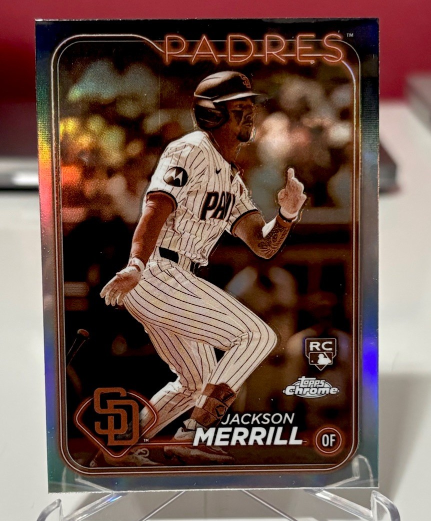 JACKSON MERRILL 2024 Topps Chrome Baseball SEPIA REFRACTOR Rookie Card SP