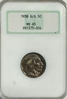 1938 D/S Buffalo Nickel, MS 65 NGC, NR