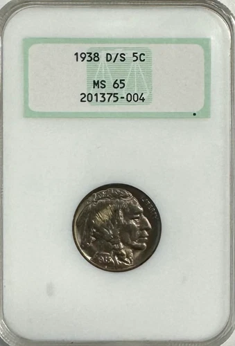 1938 D/S Buffalo Nickel, MS 65 NGC, NR