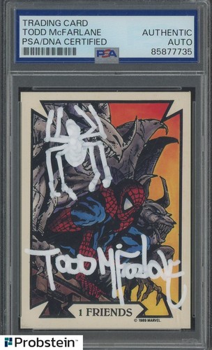 Todd McFarlane Signed 1989 Marvel PSA/DNA Authentic AUTO