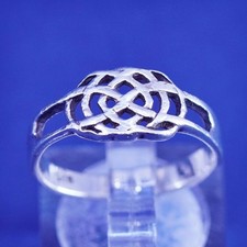 Size 7, vintage sterling silver handmade ring, 925 filigree braided woven band