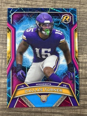 DALLAS TURNER 2024 TOPPS RESURGENCE 162 SP SKY BLUE PINK SHOCK ROOKIE RC VIKINGS