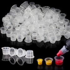 1000pcs Tattoo Ink Caps Large Disposable Pigment Caps Cups Plastic Microbladi...