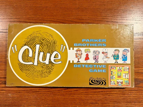 Vintage 1963 CLUE Classic Detective Board Game ~ Parker Brothers ~ 100% Complete