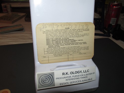1946 Vintage SHELL OIL COMPANY NAZIONALE CARTA DI CREDITO ID carta di credito BRADFORD, PA, G - Foto 2 di 2