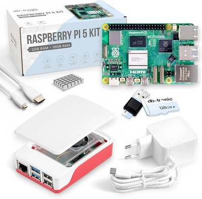 Raspberry Pi 5 | 8GB RAM Starter Kit | Power Supply | Case | 128GB | NEW &...