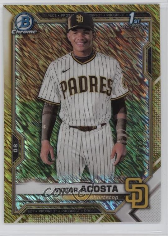 2021 Bowman Chrome Prospects Gold Shimmer Refractor 36/50 Victor Acosta #BCP-151