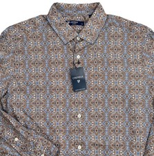 Men's Cremieux Classics L/S Shirt L Large Multicolor Abstract Print NEW NICE