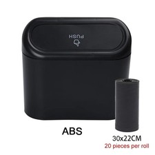Portable Car Trash Can with Lid Mini Leakproof Auto Garbage Bin 20 Bags