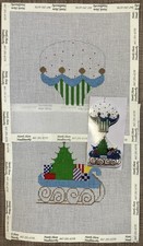 Handpainted Needlepoint Canvas  Christmas Ride Kit   Must Read Description 