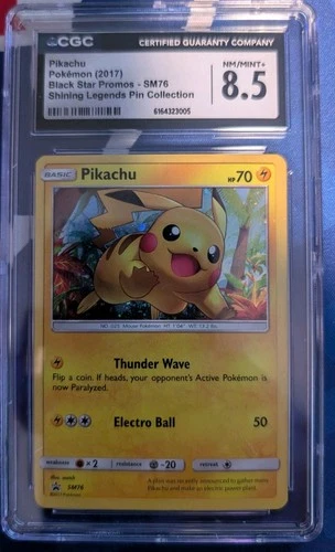 Pokemon Sun and Moon Pikachu Promo SM76 Graded CGC 8.5