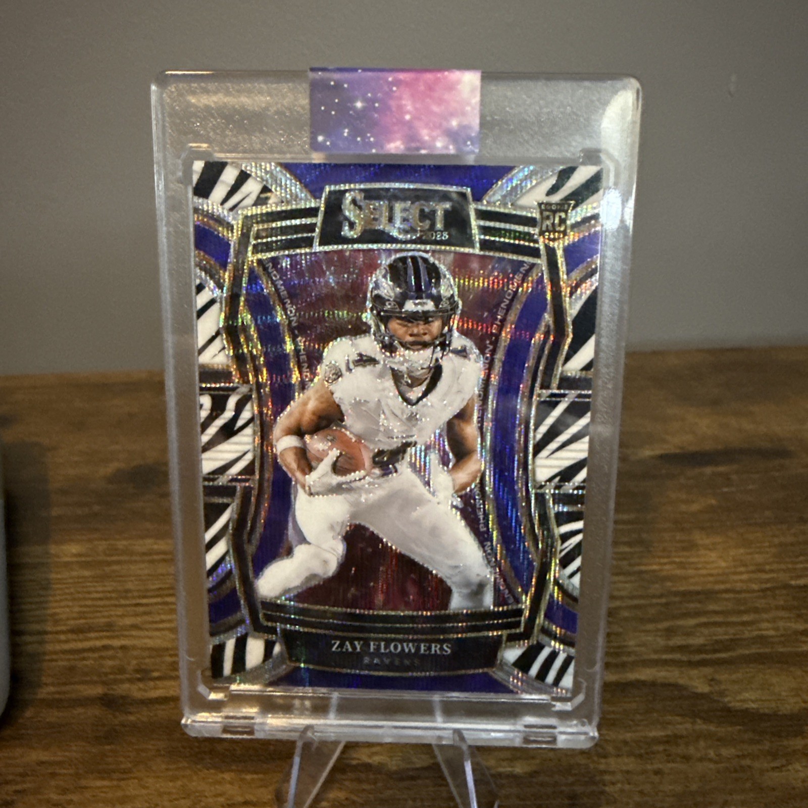 2023 Panini Select - Premier Level Zay Flowers #157 Zebra Prizm (RC)