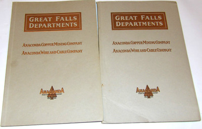 2 VTG GREAT FALLS, MT BOOKS! 1937, 1943 ANACONDA COPPER MINING! PICTURES/HISTORY