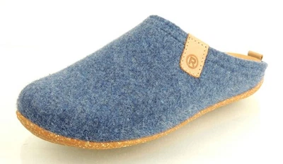 ROHDE Damen Pantoffel FILZ jeans LEDERSOHLE Einlagen geeigne