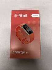 Fitbit Charge 6 Activity Tracker - Champagne Gold Case / Coral Band. SEALED