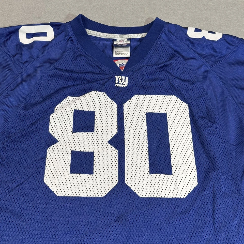 Camiseta de fútbol americano New York Giants malla juvenil XL azul NFL Reebok Jeremy Shockey Foto 3 de 4