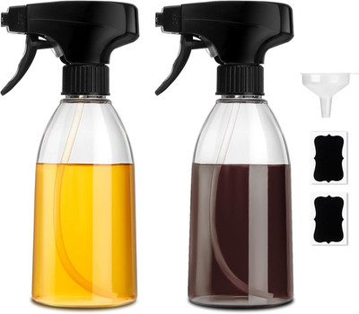 Oil Sprayer for Cooking, 2 Pack Olive Oil Spray Bottle, 10 Fl Oz Food-Grade Plas