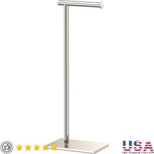 Freestanding Tissue Holder Premium Metal Rust Resistant Bathroom Accessory New