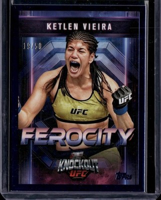 2025 Topps Knockout UFC Ketlen Vieira Ferocity Blue /50 SSP! | eBay