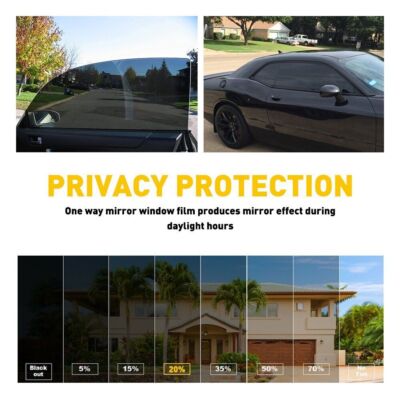 Window Tint Film Roll 35% VLT – 20ft X 20ft Uncut For Car, Home, Office Glass Ceramic Tint For Car Windows